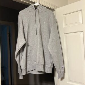 NWOT Men’s Gray Champion Long Sleeve Hoodie Sweatshirt Size Large